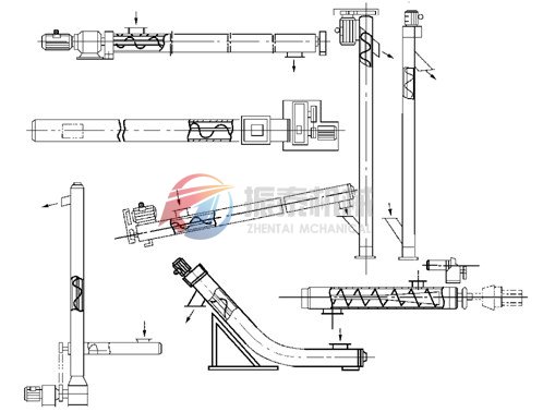無軸螺旋輸送機結(jié)構(gòu)圖